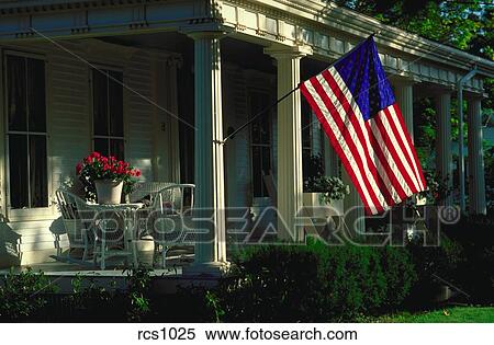 Front Porch Clipart stock image of traditional front porch of a house with an american Front Porch Clipart stock image of traditional front porch of a house with an american