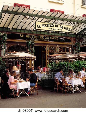 Foto - café al aire libre, en, montparnasse, parís, francia djh08007