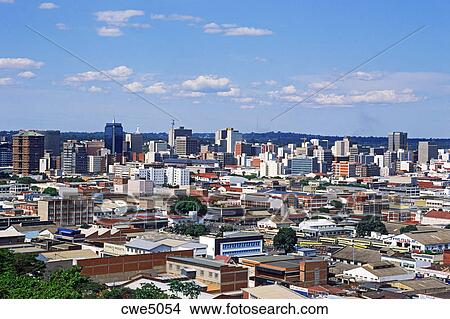图吧- 概述, 在中, harare, 城市, 在中, 津巴布韦, 非洲.