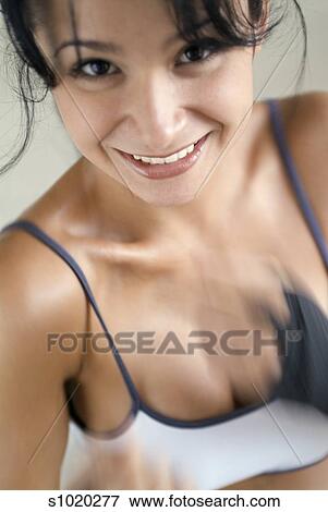 Teen wearing bra