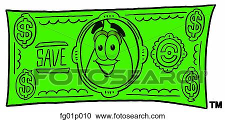 Clipart - flamme, auf, dollar, banknote fg01p010 - Suche Clip Art
