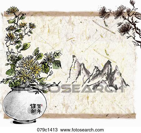 Drawing of 2023 lunar year illustration oriental mood 079c1413 - Search