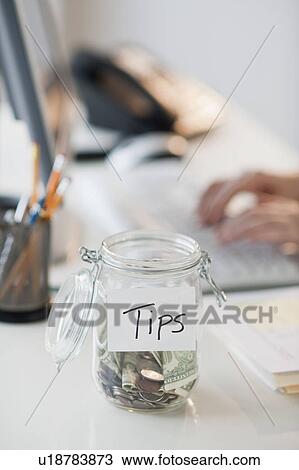 Stock Photo of Tip jar u18783873 - Search Stock Images, Poster