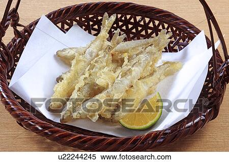 图片银行 - 日语, 熔炼, Fish, tempura, 篮子, 日本