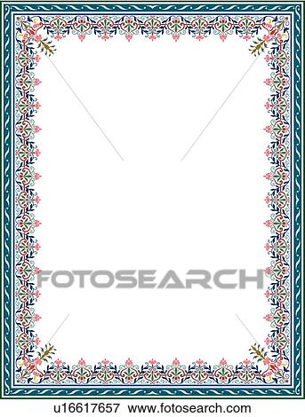 blue green border