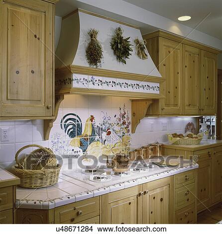 Archivio fotografico cucina, con, dettaglio, di, cima cucina, e ...