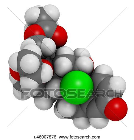 Banque d'Illustrations - Beclometasone, dipropionate Banque d'Illustrations - Beclometasone, dipropionate
