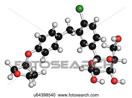 Banque d'illustrations - Empagliflozin, diabète, drogue Banque d'illustrations - Empagliflozin, diabète, drogue