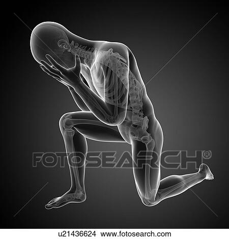 Drawings of "Person kneeling, Illustration" u21436624 - Search Clip Art