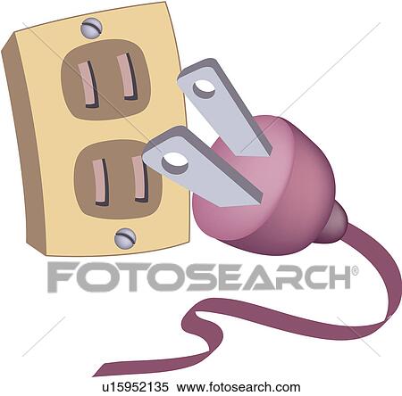 Clipart - socket, house item, plug, outlet. Fotosearch - Search Clip ...