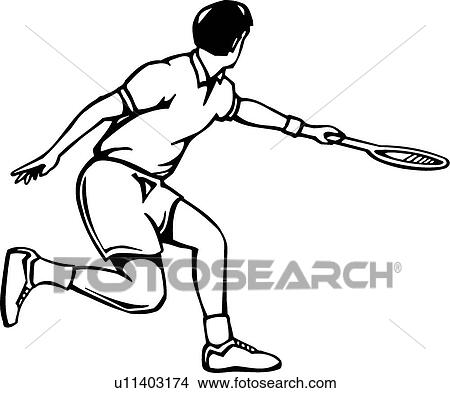 Clipart of Tennis03 u11403174 - Search Clip Art, Illustration Murals