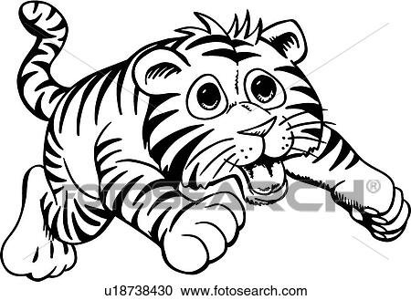 Clip Art Clip Art Tiger tiger clip art royalty free 10389 clipart vector eps cub