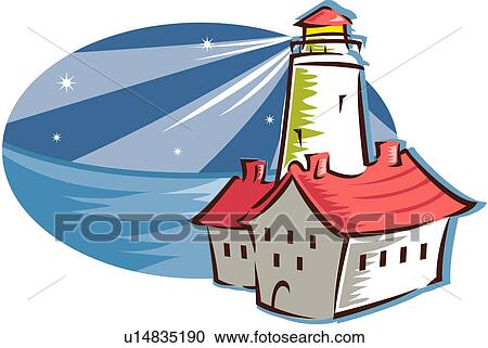 Clipart of Lighthouse u14835190 - Search Clip Art, Illustration Murals