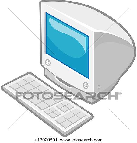 Clipart of monitor, icon, desktop, diagram, keyboard u13020501 - Search ...