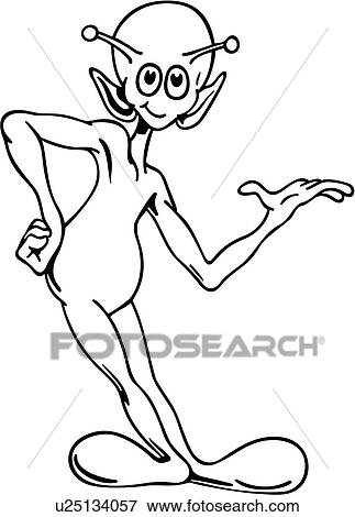 剪贴画 - 不同, 卡通漫画, 科幻小说, wacky,.图片