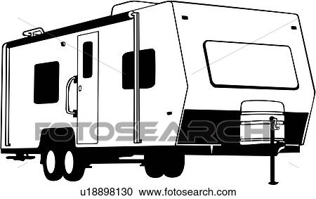 Clipart Of Automobile Camper Motorhome Recreation Clipart Of Automobile Camper Motorhome Recreation