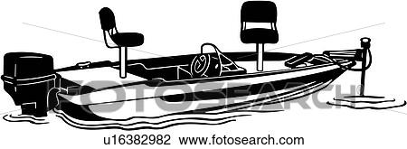 Bass+Boat+Clip+Art Clipart of , boat, fishing, power, power boat, sport, motor,