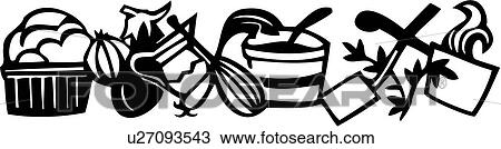 Kitchen Utensils Border clipart of , border, kitchen utensils, food, repeatable, patterned Kitchen Utensils Border clipart of , border, kitchen utensils, food, repeatable, patterned