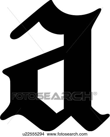 old english font for the letter a