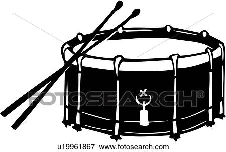 Clip Art of , drum, instrument, music, musical, snare, u19961867