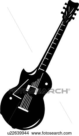 Clipart Of , Electric, Guitar, Instrument, Music, Musical, U22639944 