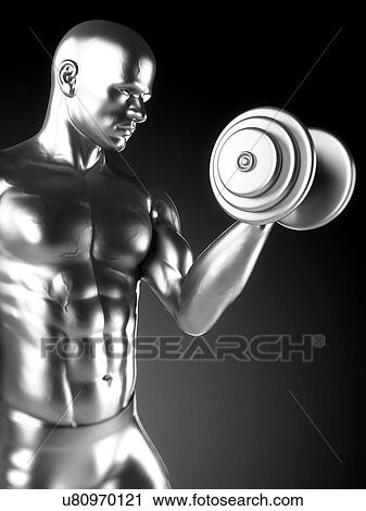 Clipart of Person weight lifting, artwork u80970121 - Search Clip Art