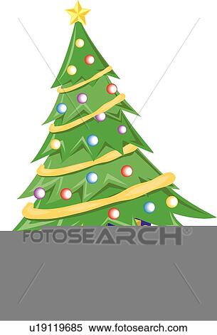 Stock Illustration - weihnachtsbaum, mit, geschenke u19119685 - Suche