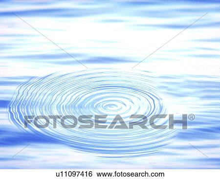 Stock Illustration of View of ripples in water u11097416 - Search Clip