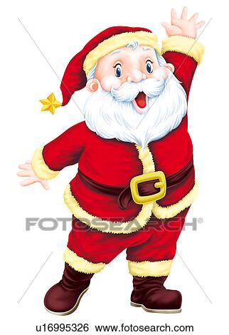 Clip Art of Santa Claus u16995326 - Search Clipart, Illustration Posters, Drawings, and EPS