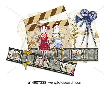 Stock Illustration of Movie Time u14907338 - Search EPS Clip Art