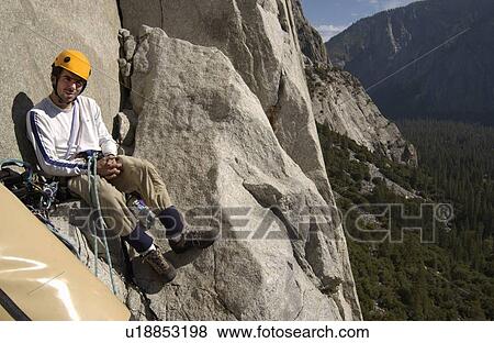 Pictures Of Man 25 30 Hanging Off A Rock Ledge On El Capitan In Pictures Of Man 25 30 Hanging Off A Rock Ledge On El Capitan In