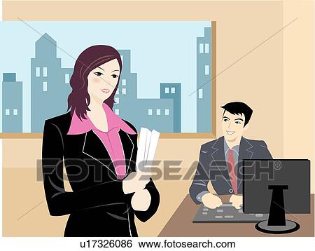 Stock Illustration Of Women Work Smile Office Lady Female Stock Illustration Of Women Work Smile Office Lady Female