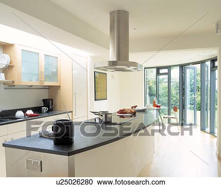 Modern Kitchen Extractor Fans stock photography of extractor fan above radio on island unit with Modern Kitchen Extractor Fans stock photography of extractor fan above radio on island unit with