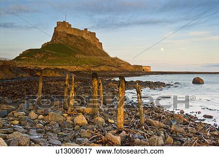 Picture of England, Northumberland, Lindisfarne, A view ...