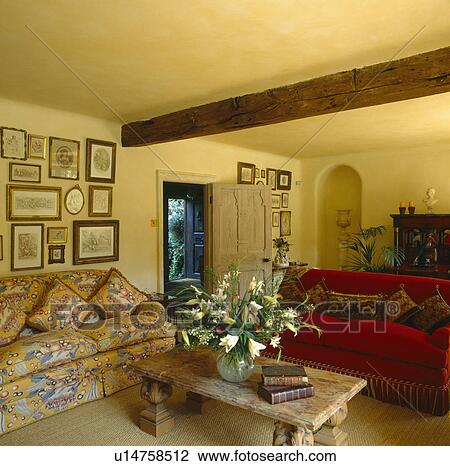 Archivio fotografico fresco, disposizione fiore, su, marmo ... Soggiorno decorazione Disposizione