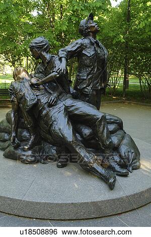 Vietnam Nurse Memorial Statue Clip Art