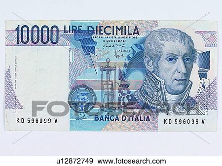 Stock Photograph of lira, Italy, money, currency, note, cash u12872749  Search Stock 