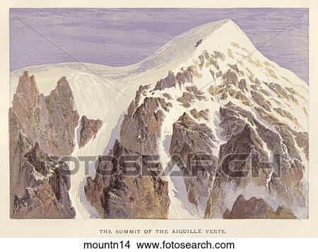 Drawings Of Antique Illustration A Snow Capped Mountain Peak Drawings Of Antique Illustration A Snow Capped Mountain Peak