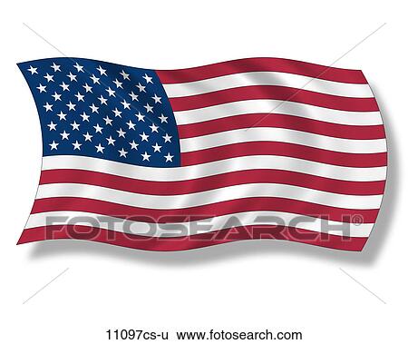 Stock Illustration of Illustration, Flag of United States of America