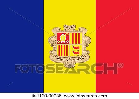 Stock Photograph - Andorra National Flag. Fotosearch
