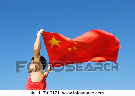 Athlete Holding China's Flag View Large Photo Image Stock Image - Athlete Holding China's Flag. Fotosearch