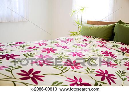 Bedroom with Comfortable Bed View Large Photo Image Stock Image - Bedroom with Comfortable Bed. Fotosearch