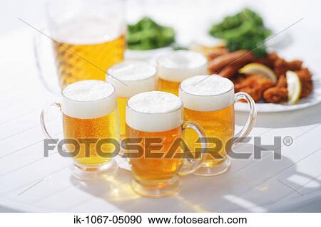 Stock Image - Beer and Food. Fotosearch