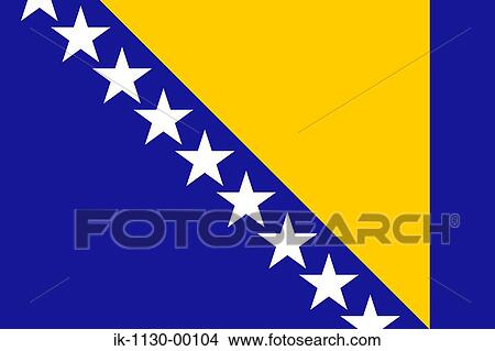 Picture - Bosnia and Herzegovina National Flag. Fotosearch