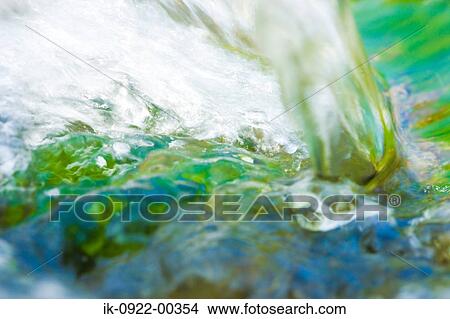 Picture - Bubbling Water on Water Surface. Fotosearch