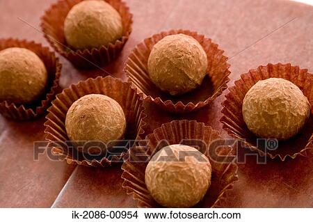 Chocolate Truffle on Table View Large Photo Image Picture - Chocolate Truffle on Table. Fotosearch