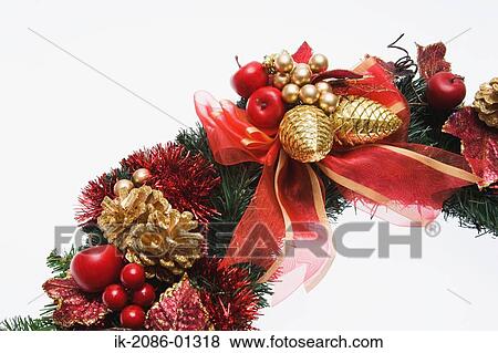 Christmas Wreath View Large Photo Image Stock Photo - Christmas Wreath. Fotosearch
