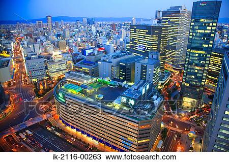 Stock Image - Cityscape at Night. Fotosearch