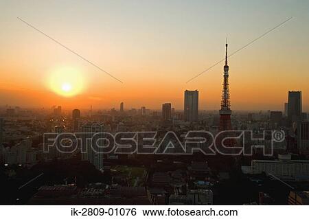 Stock Photograph - Cityscape From Roppongi Hills, Tokyo, Japan. Fotosearch