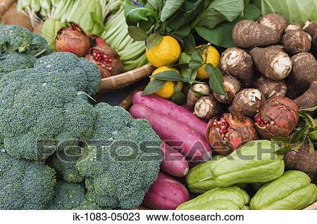 Collection of mixed fruits and vegetables View Large Photo Image Stock Image - Collection of mixed fruits and vegetables. Fotosearch